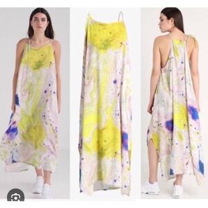 Weekday Moss Strap Strap Maxi Dress Multicolor Sz M